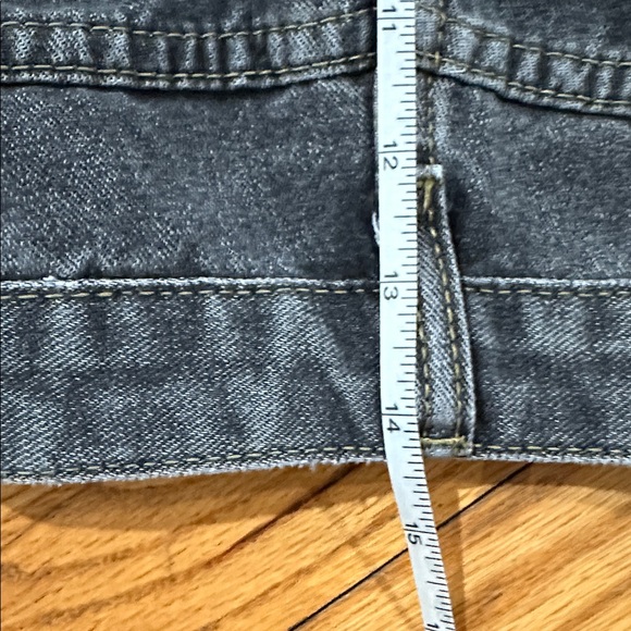 Teen Dark Gray Wide Leg Cargo Jeans Star Print XS - Picture 14 of 15